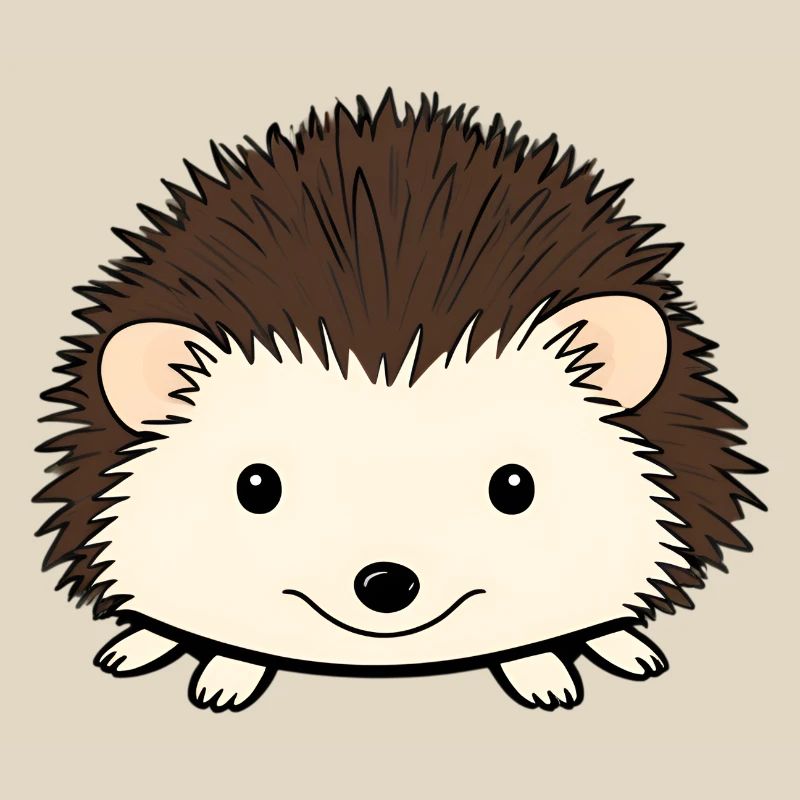 Cute hedgehog with a friendly face