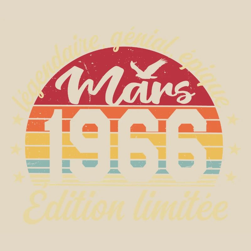 Mars 1966 60 ans Cadeau Anniversaire Mars 1966
