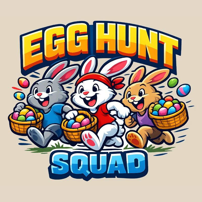 Egg Hunt Squad Kids Easter Easter Egg