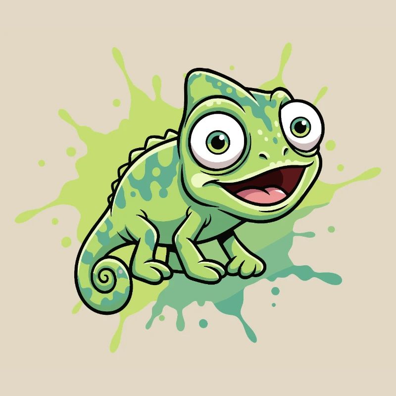 Joyeuse éclaboussure caméléon