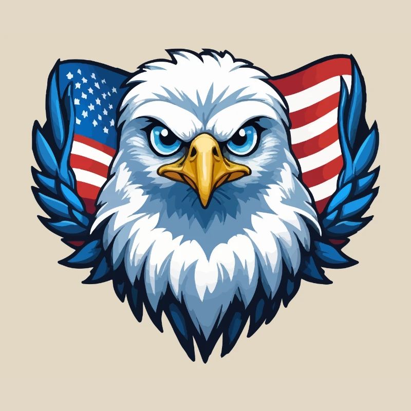 Drapeau des États-Unis Eagle Wings