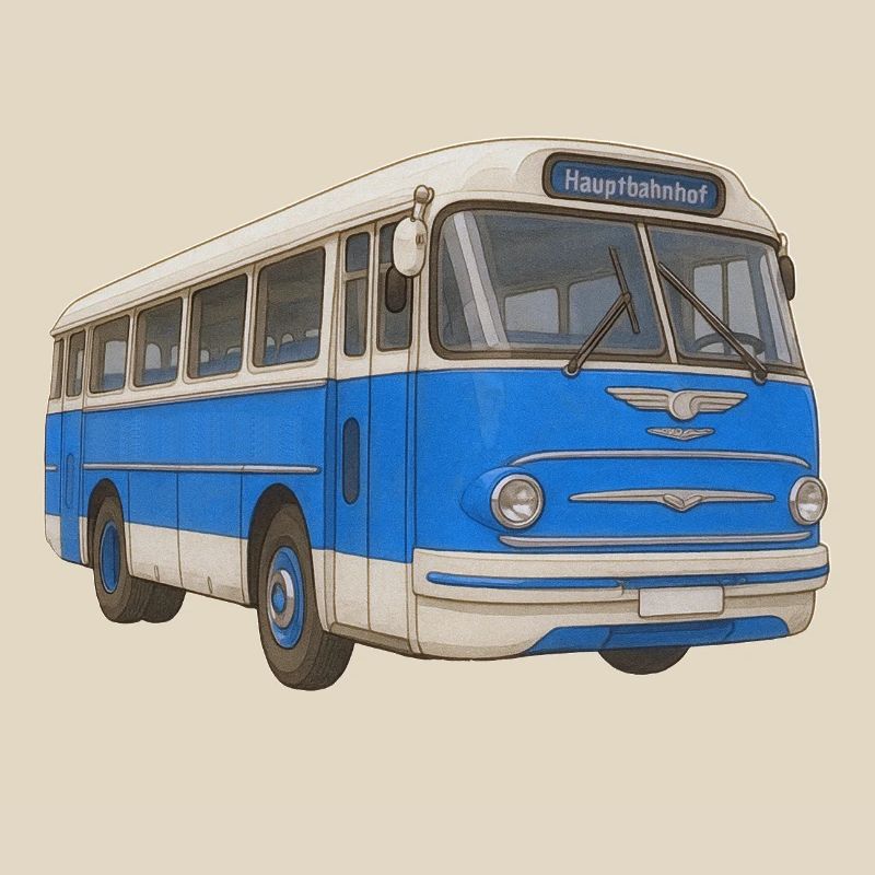 Vieux bus bleu