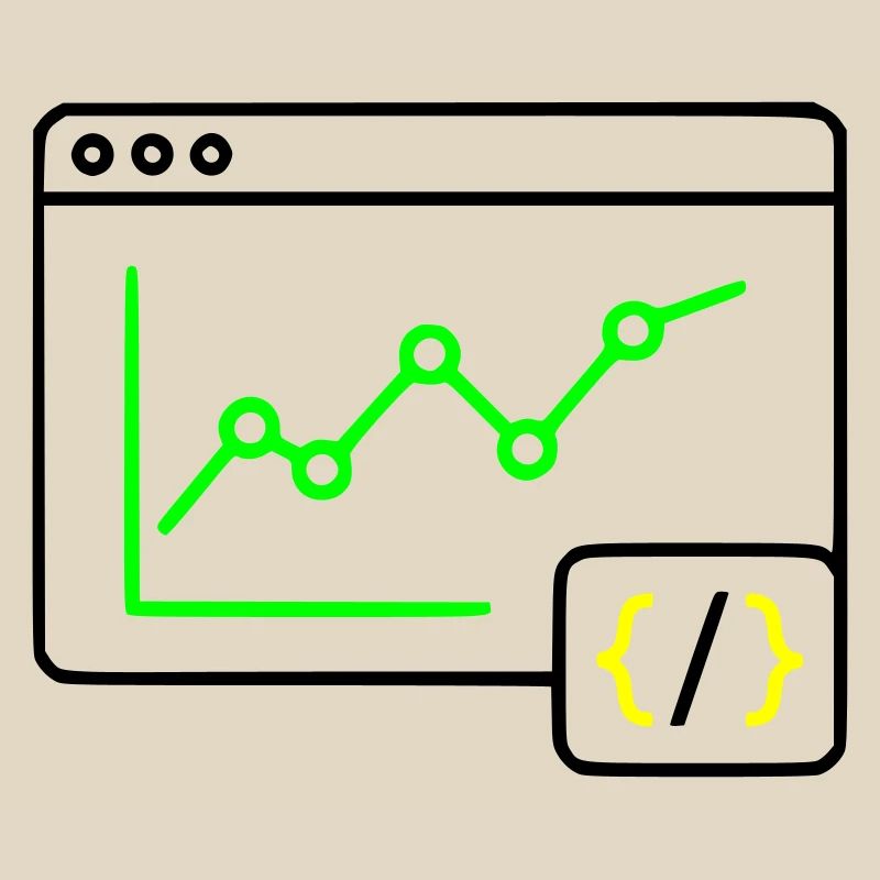 Web Analyse Chart Coding Browser Vektor