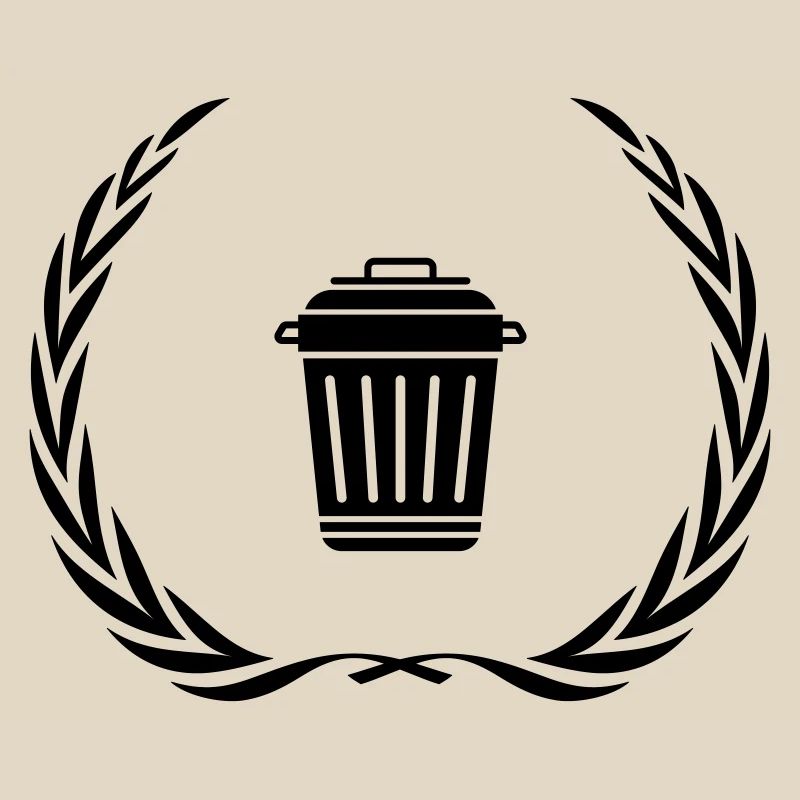 Garbage Can Symbol Wreath