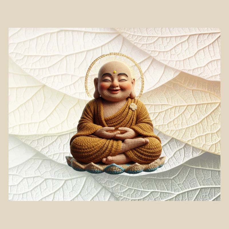Buddha auf Blattmuster