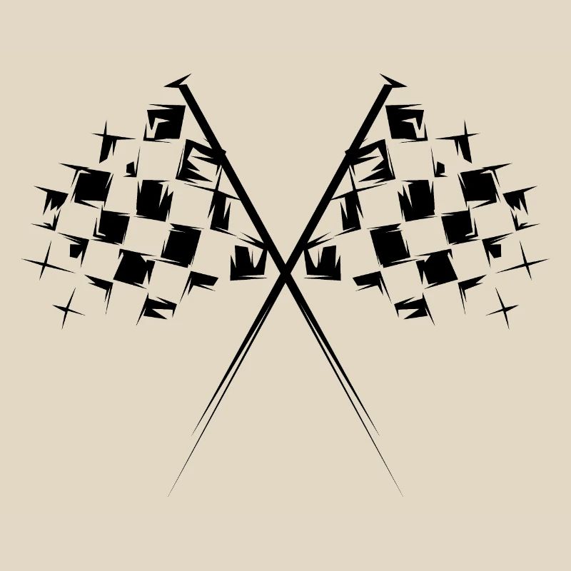 Icône du drapeau de course Illustration Icône du drapeau à damier