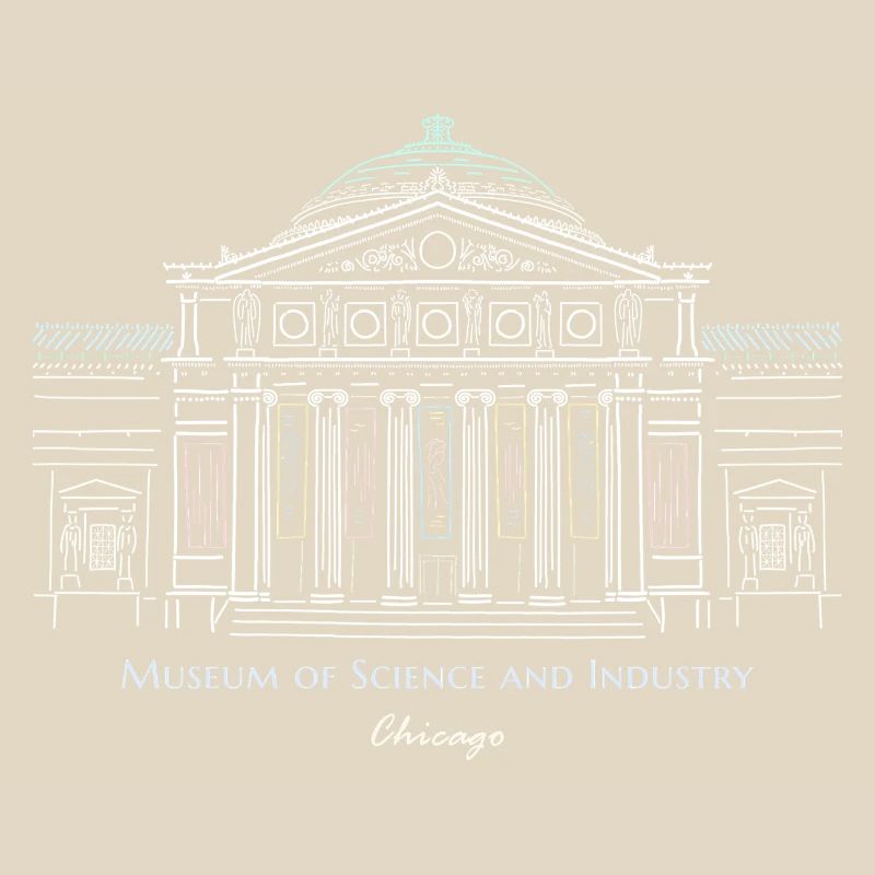 Musée des Sciences et de l’Industrie de Chicago, dessin à la main
