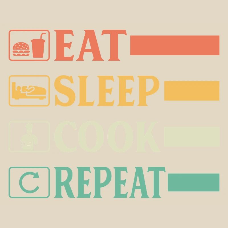 Funny Chef Head Chef Baker Chef Eat Sleep Cook Rep