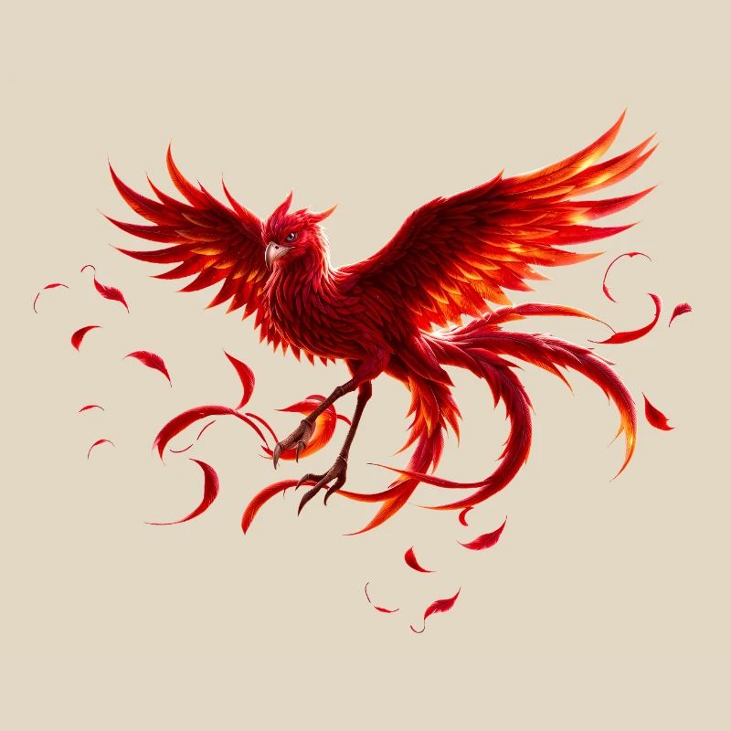Scarlet Phoenix in flight