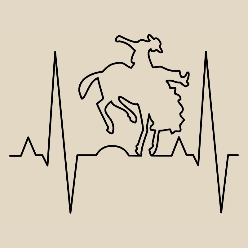 Conception d’impression de cavalier de rodéo