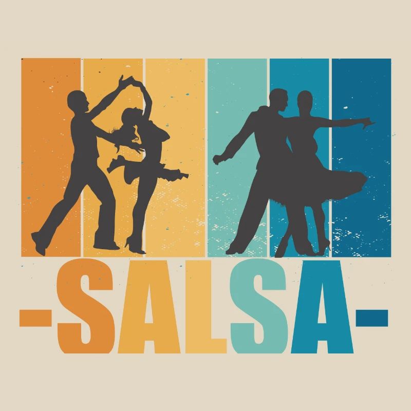 Salsa Vintage Dancer Retro Dancing Cadeau