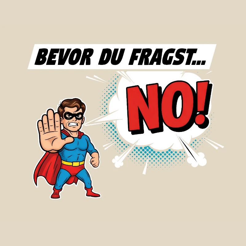 Superheroic Warning Comic Design