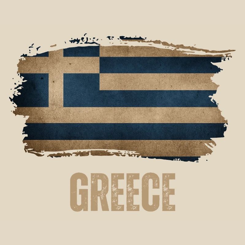 Drapeau grunge de la Grèce, j’adore la Grèce