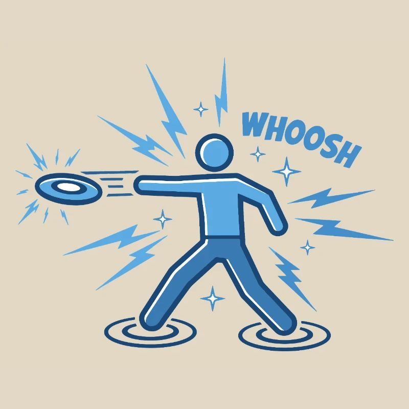 WHOOSH Funny Disc Golf Disc Golfer Flying Disc