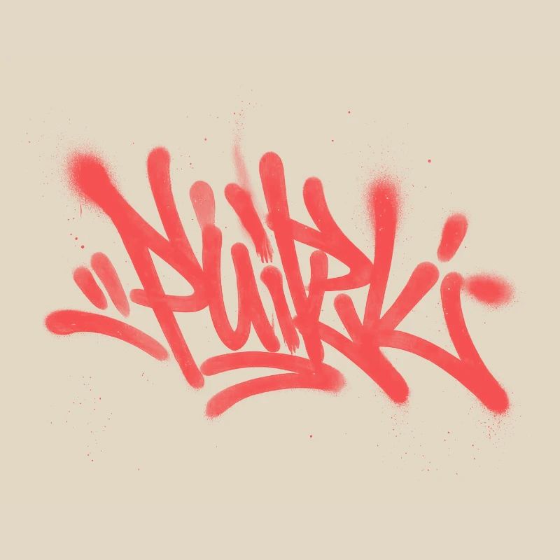 Graffiti Spray Abstrait Tag Rouge
