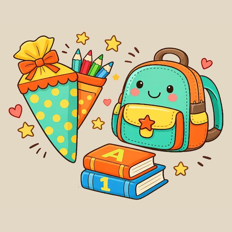 Cozy Back to School Backpack with Pens
