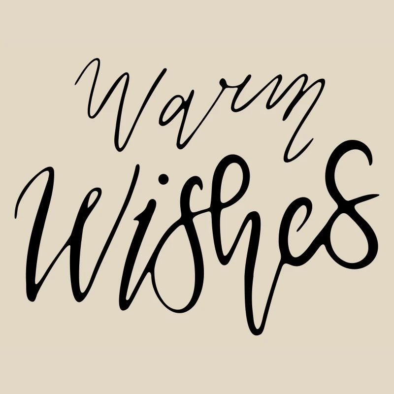 Warm Wishes – Lettrage à la main Design multicolore Var