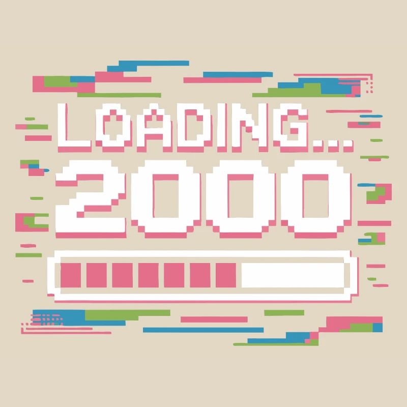 Pixel Retro Design Loading 2000
