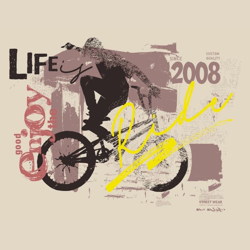 Bicycle Cyclist Biker Graffiti 2008