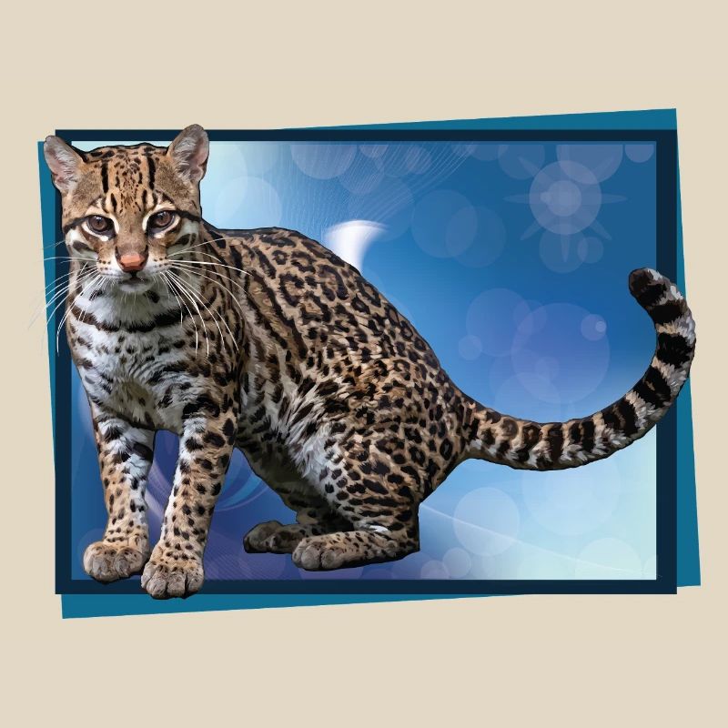 Blue Leopard Bokeh