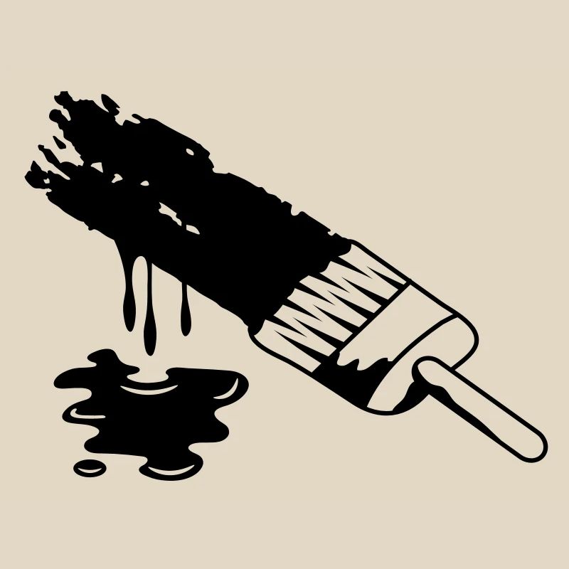 A brush and dripping paint