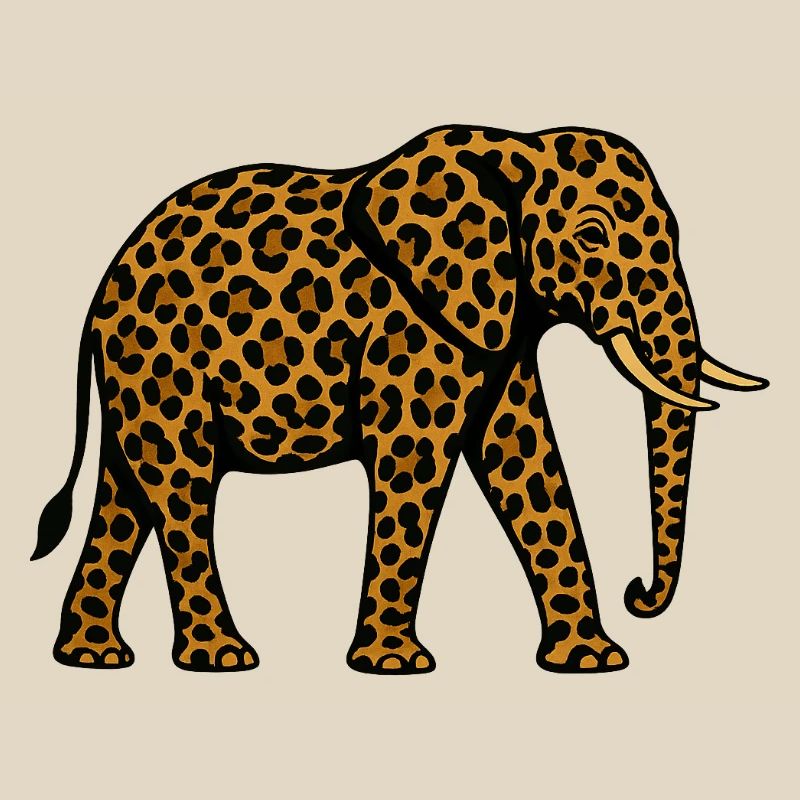 Leopard Elefant Muster