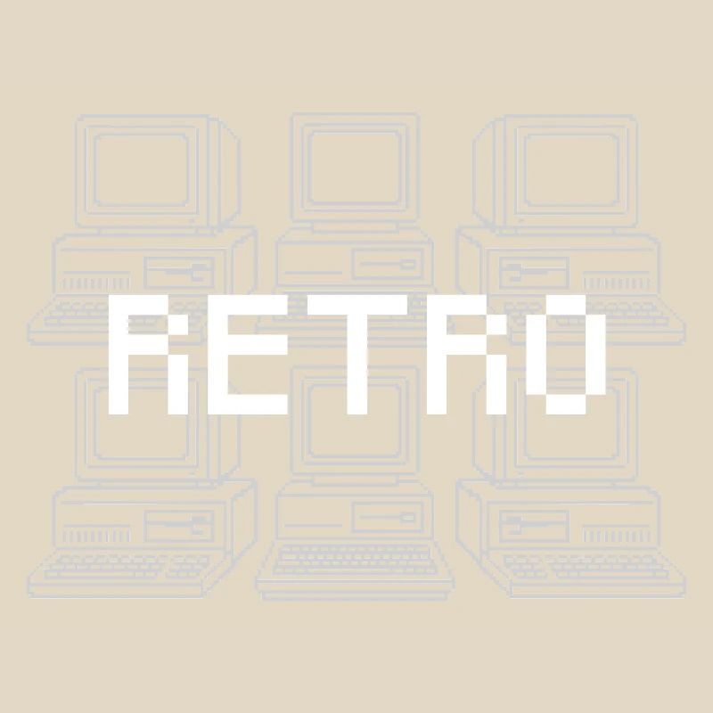 Retro Computer Grid Techno