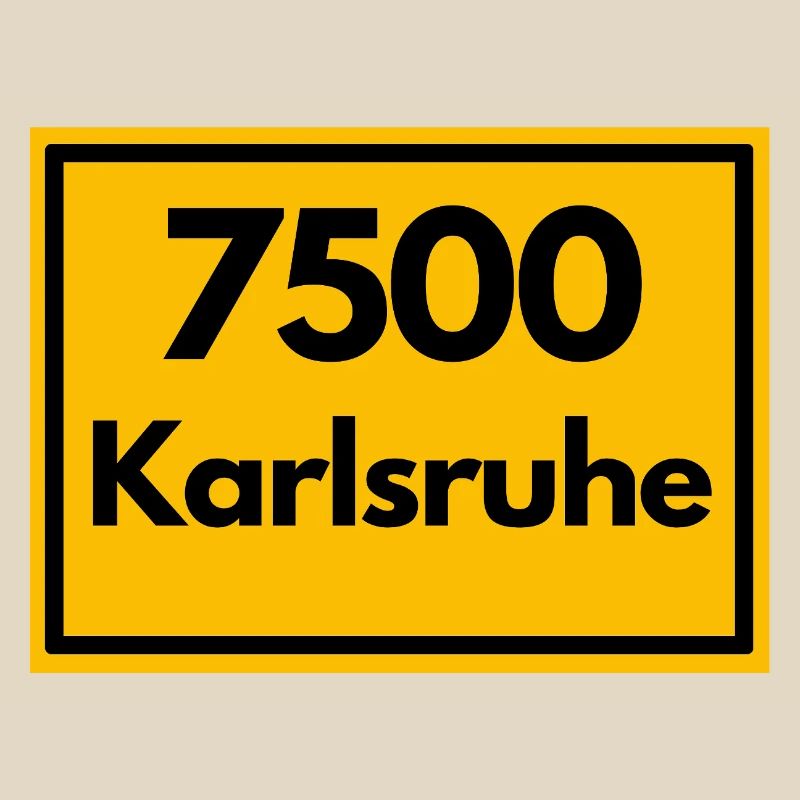 OLD POSTCODE ZIP CODE 7500 KARLSRUHE FÄCHERSTADT