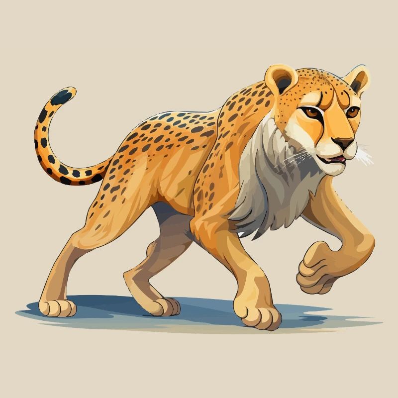 Illustration dynamique du guépard