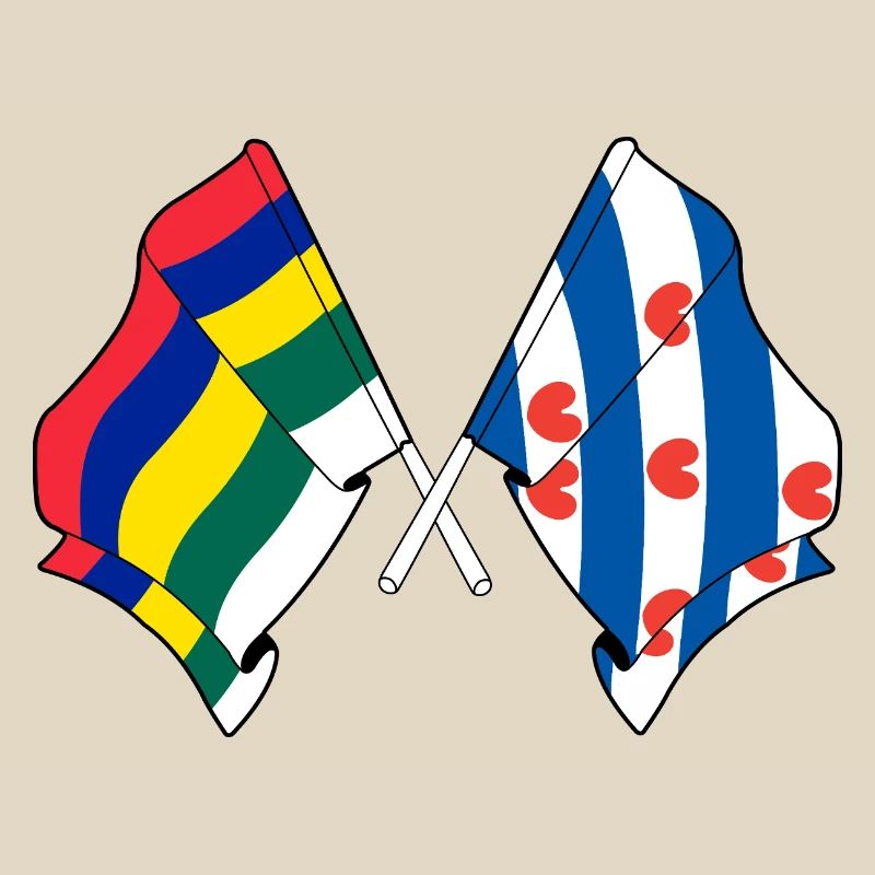 Drapeaux croisés de Terschelling et Frise