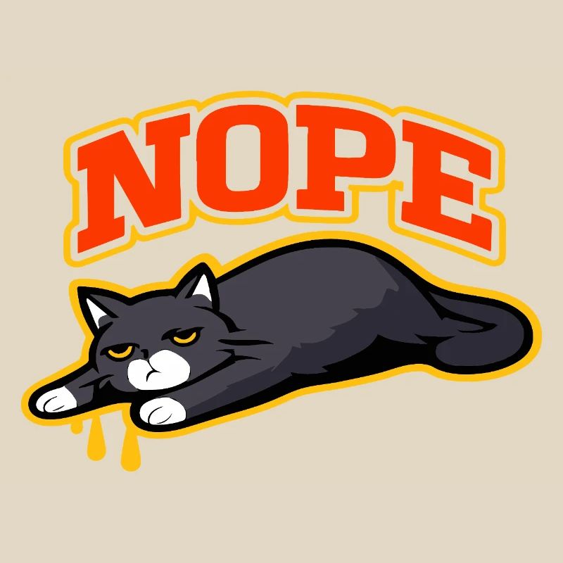 Nope Cat Lounging Meme