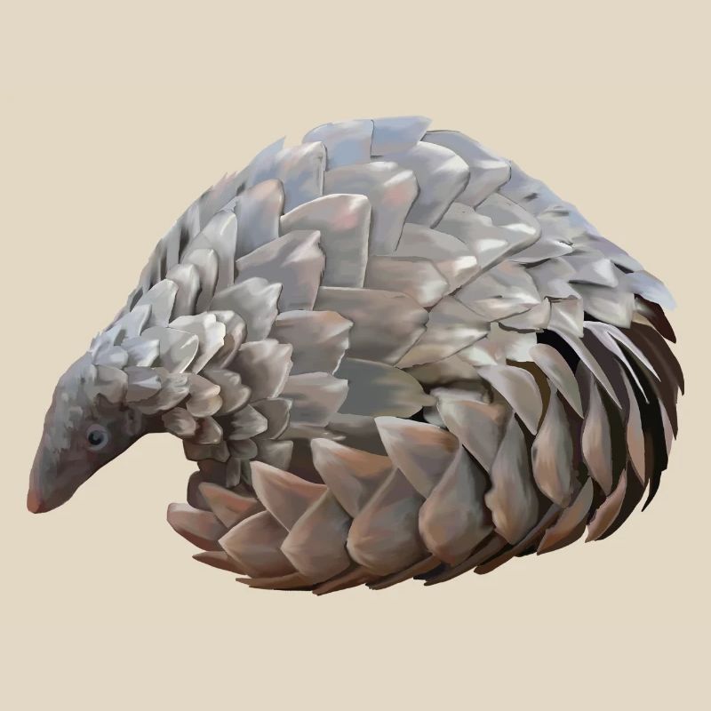 Pangolin Hand Drawn