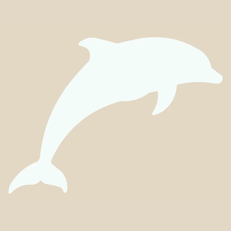 Glowing Dolphin Silhouette