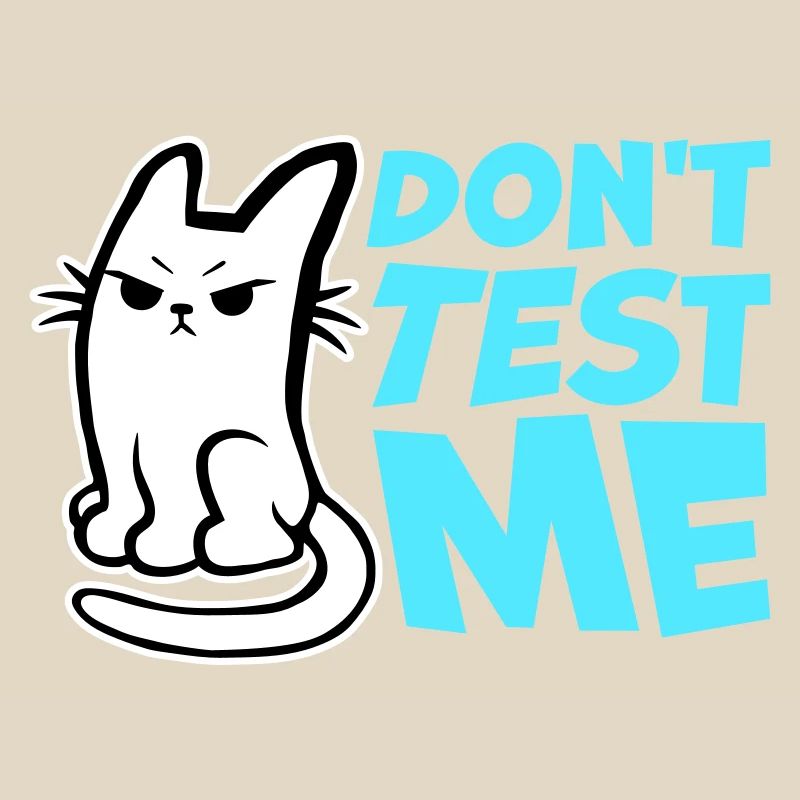 Ne me teste pas, chat coquin, citation drôle : logo