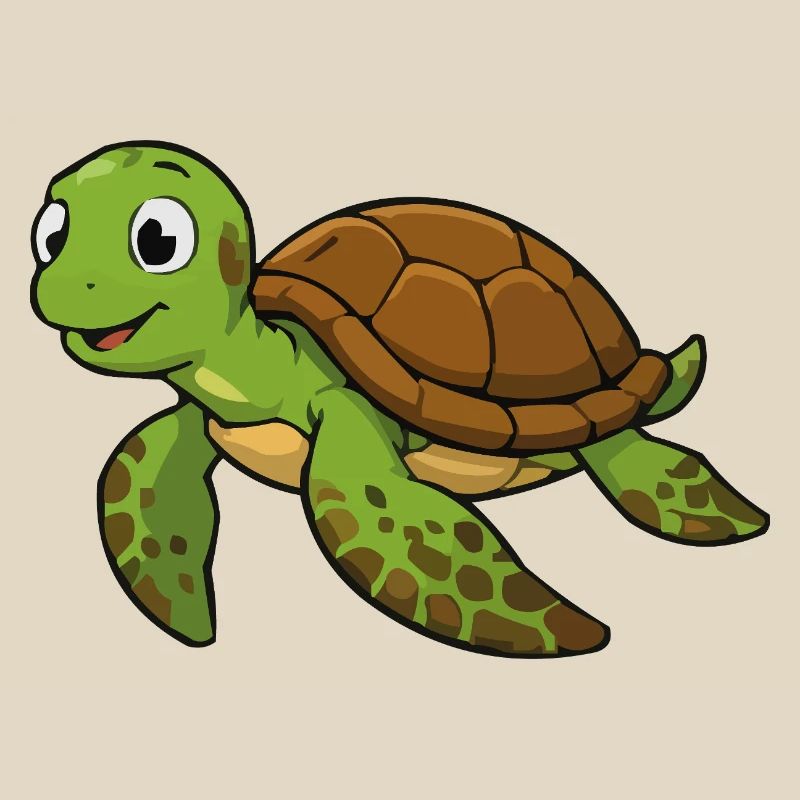 Cuddly turtle illustration