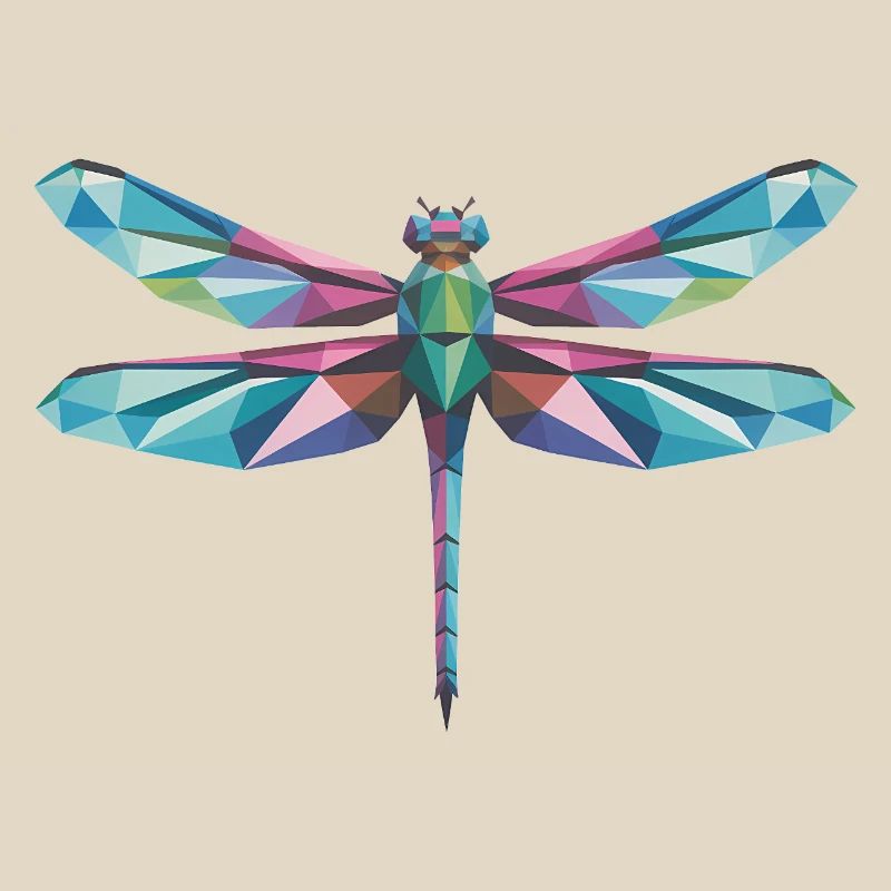 Dragonfly - Cool Low Poly Logo