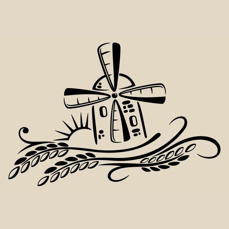 Baker, grain, mill, corn, sun