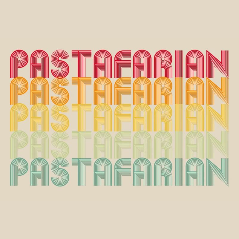 Rainbow Font Stack Pattern