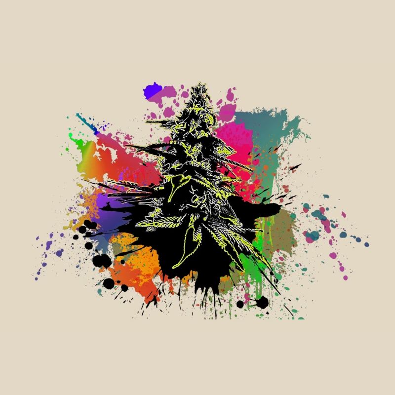 Paint Splash Cannabis Graffiti