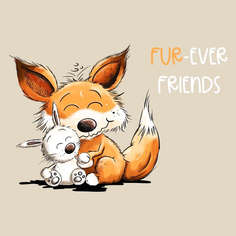 Fuchs Mit Hase Freundschaft Spruch