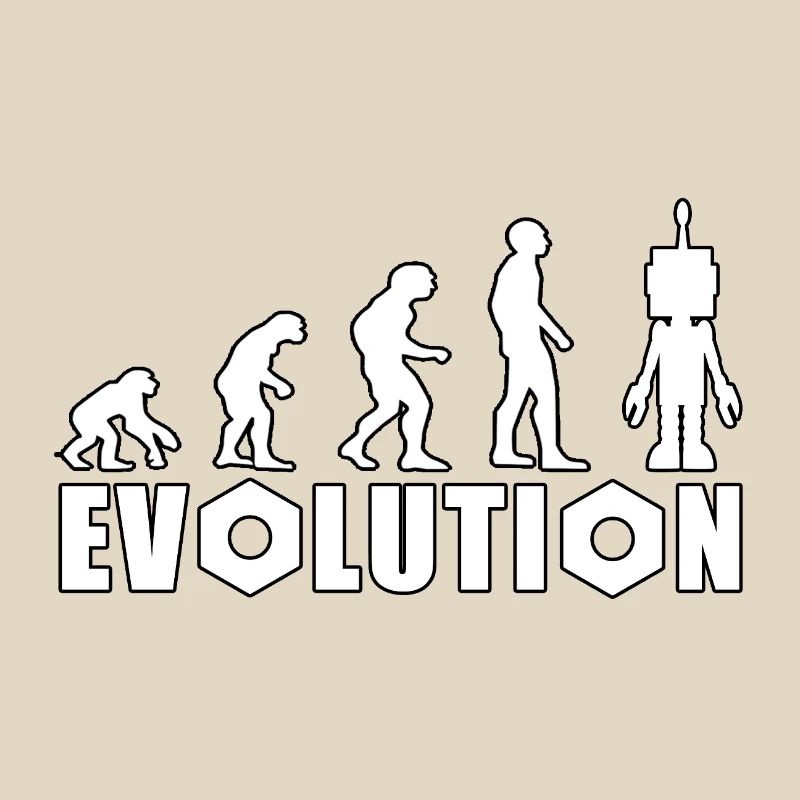 Evolution with robot figure design