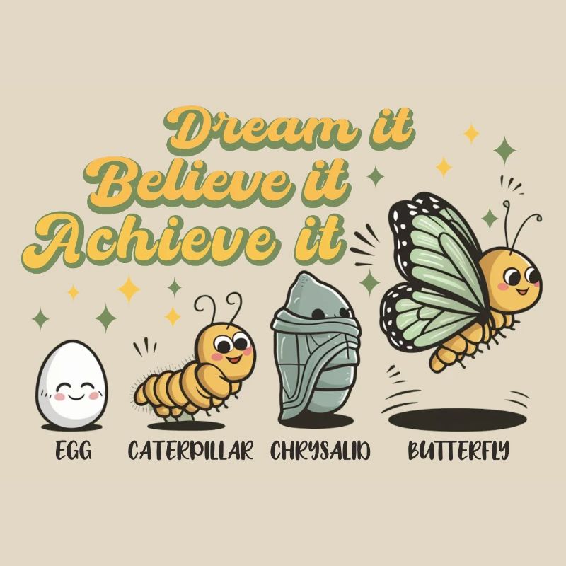 Chenille Schmetterling Schule Evolution Geschenk