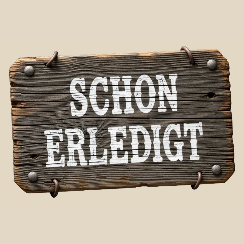 Already done – rustic workshop sign