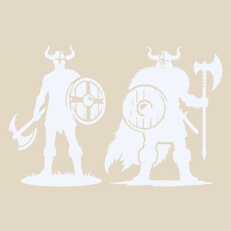 Viking Duo: Shield & Hatchet in the Shadows