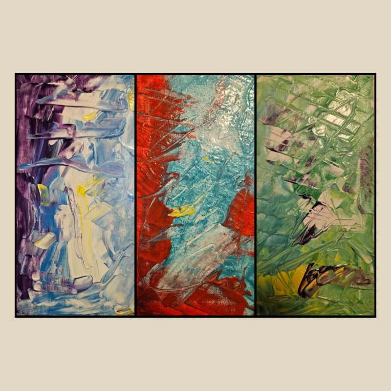 Flux de couleur triptyque
