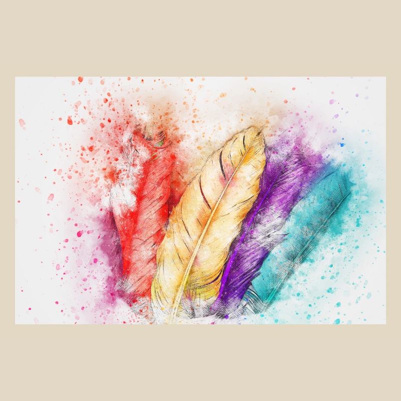 Bunte Federenkunst