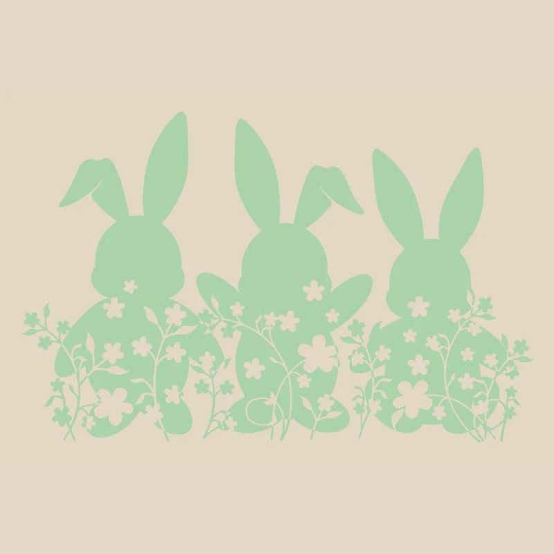 Lapins Fleurs de Pâques