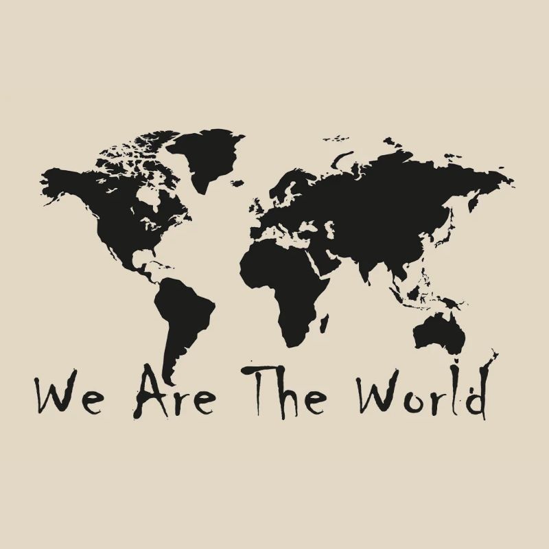 World Unity Map Silhouette
