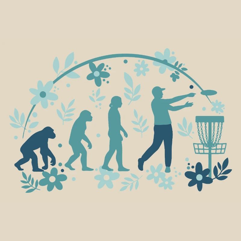 Disc Golf Evolution Drôle de Disc Golfeur Flying Disc