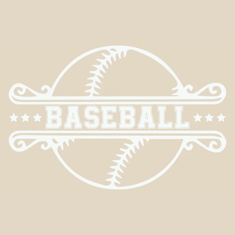 Baseball Ornament Frame Emblem